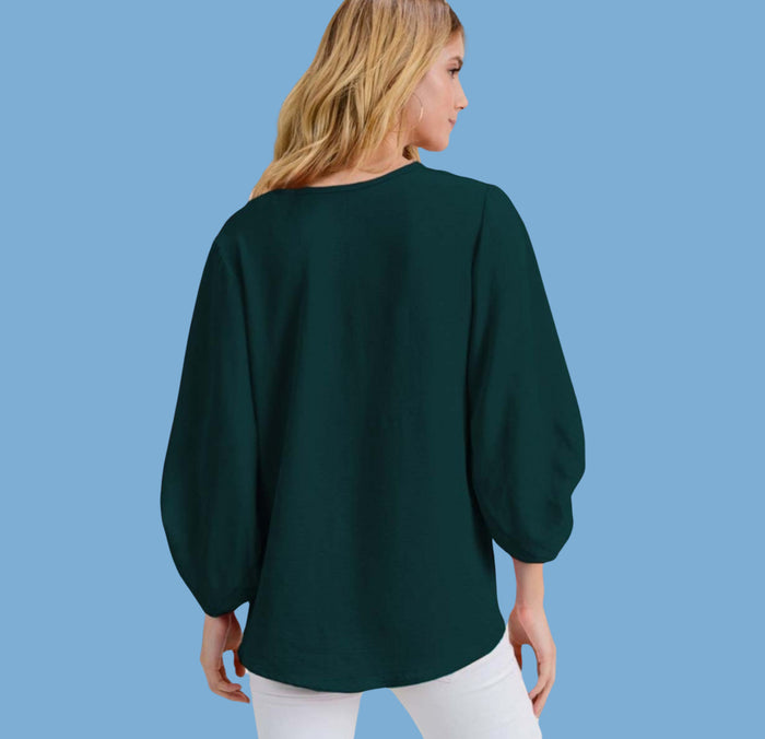 Hunter Green Blouse Plus Size