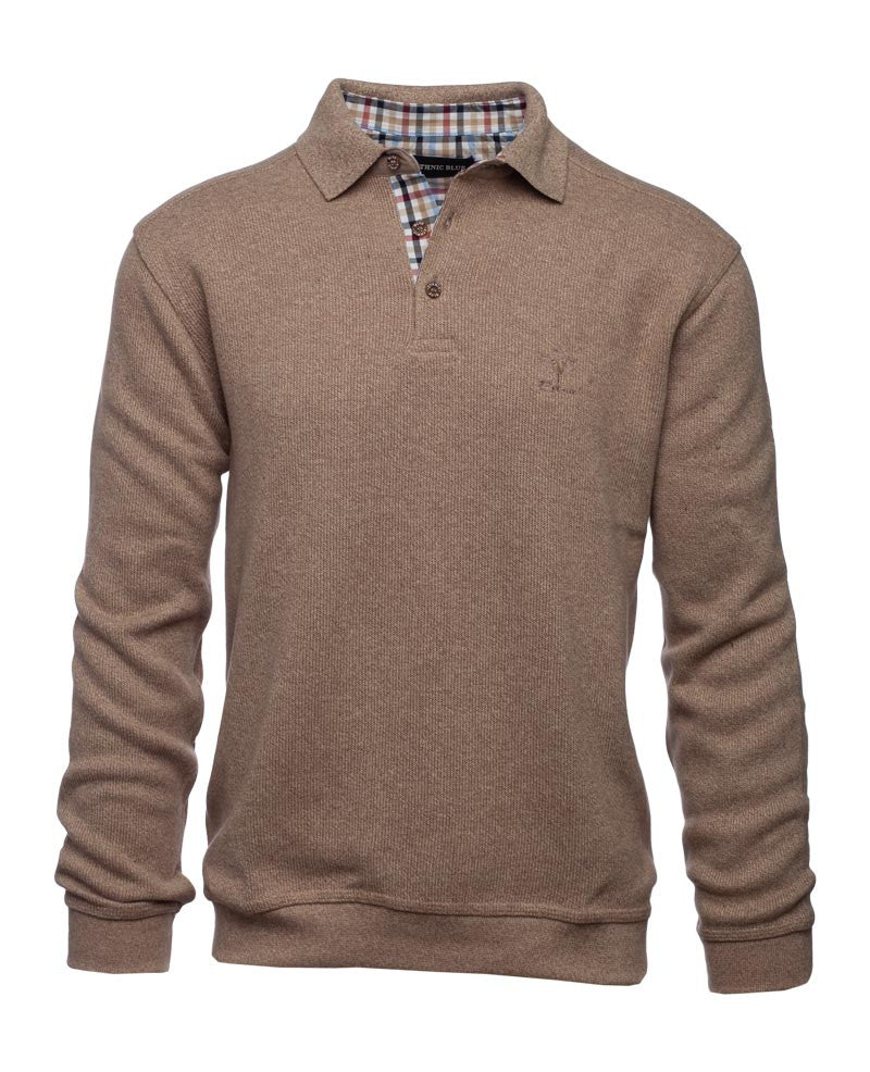 Brown Ethnic Blue Pullover