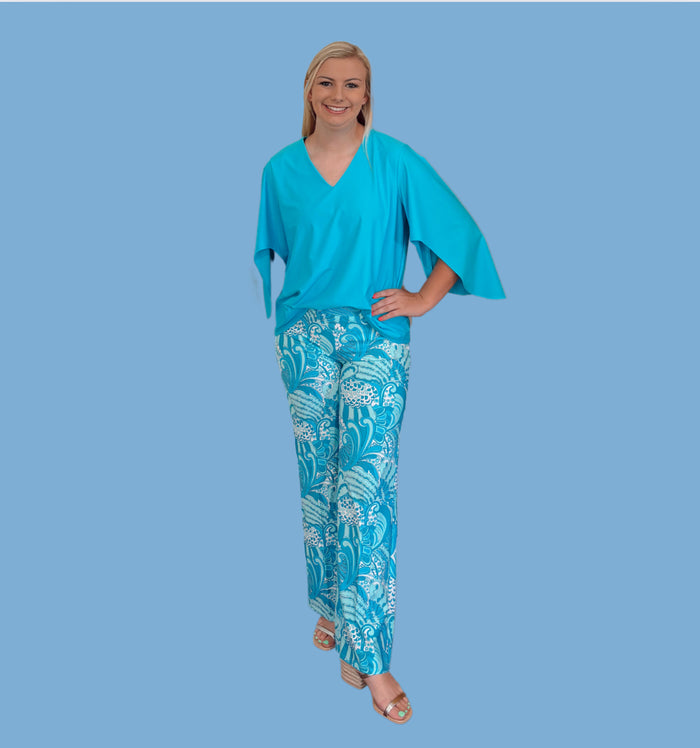 Jude Connally Enchanted Sea Aqua Pants