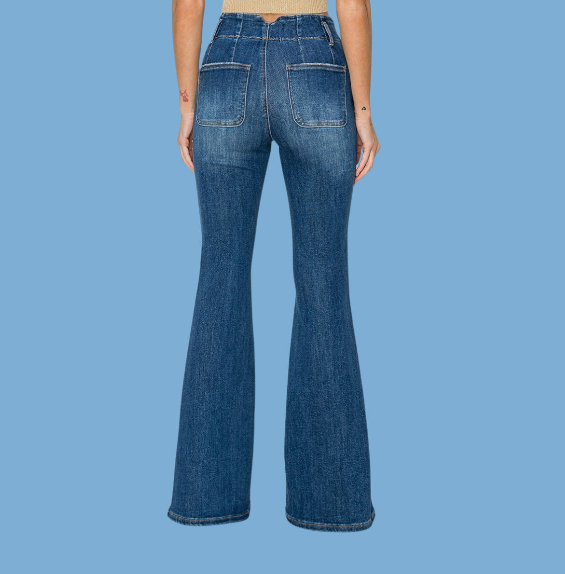 Medium High Rise Flare Jeans