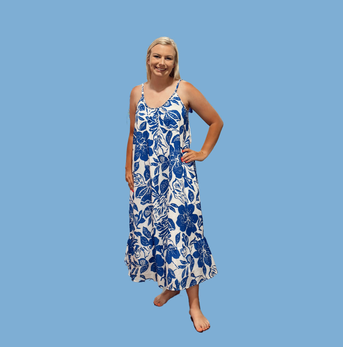 J MarieBraided Blue Hawaii dress