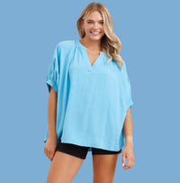 Sky Blue Boxy Top