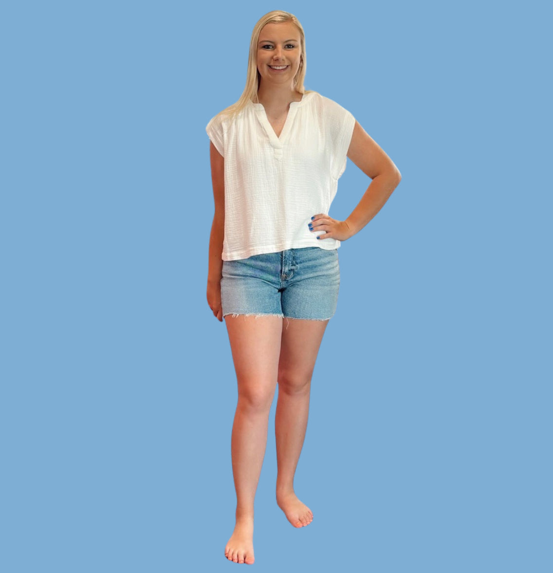 Faherty Lakewood Wash Denim Shorts