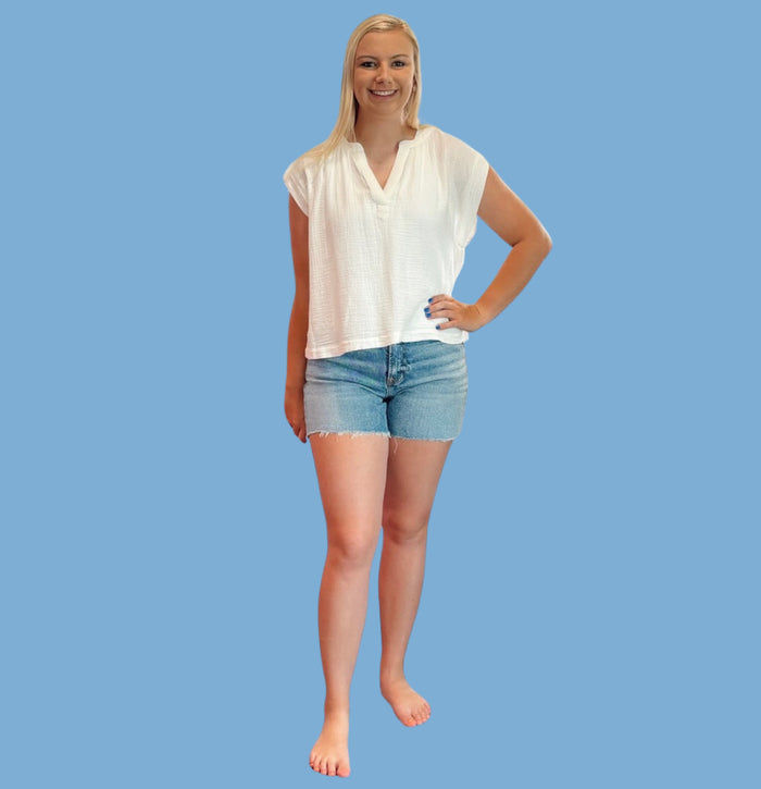 Faherty Lakewood Wash Denim Shorts