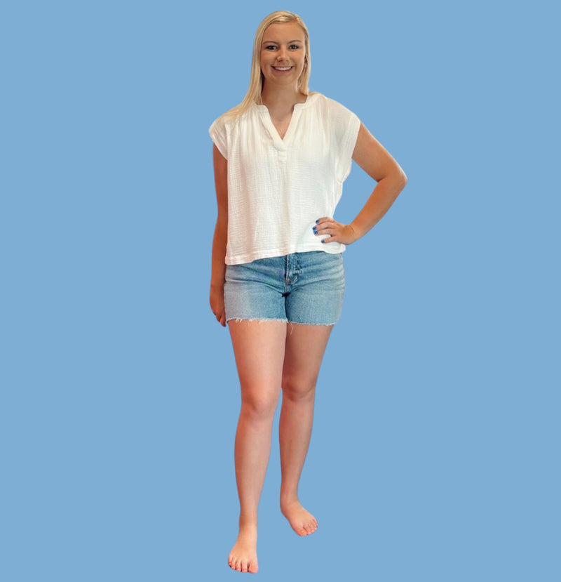 Faherty Lakewood Wash Denim Shorts