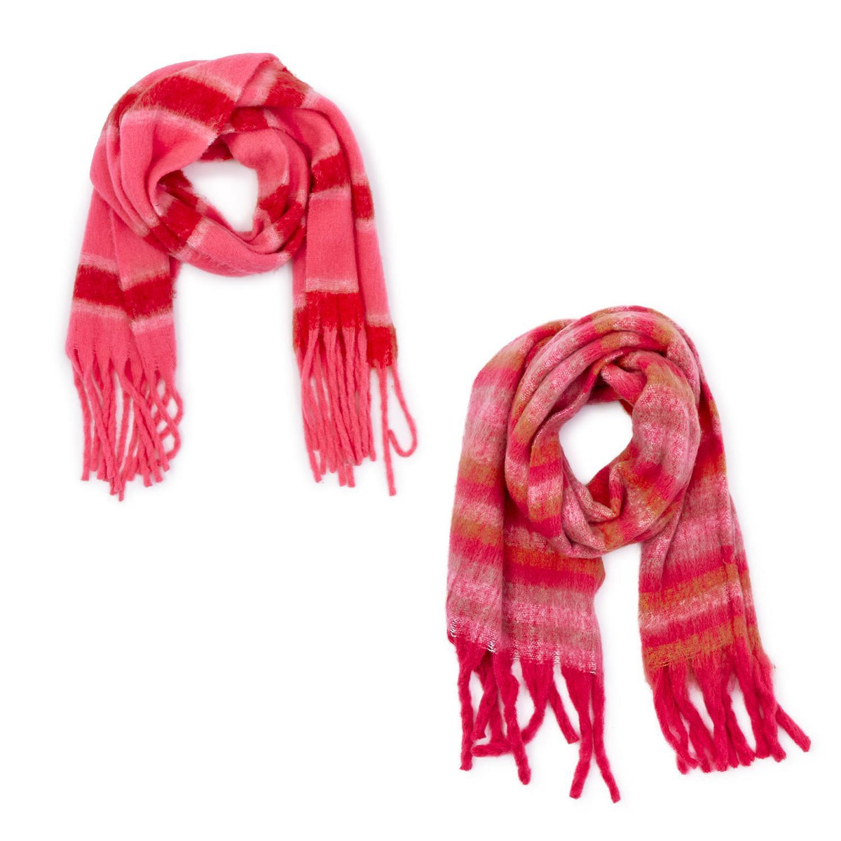 Pink Stripe Scarf