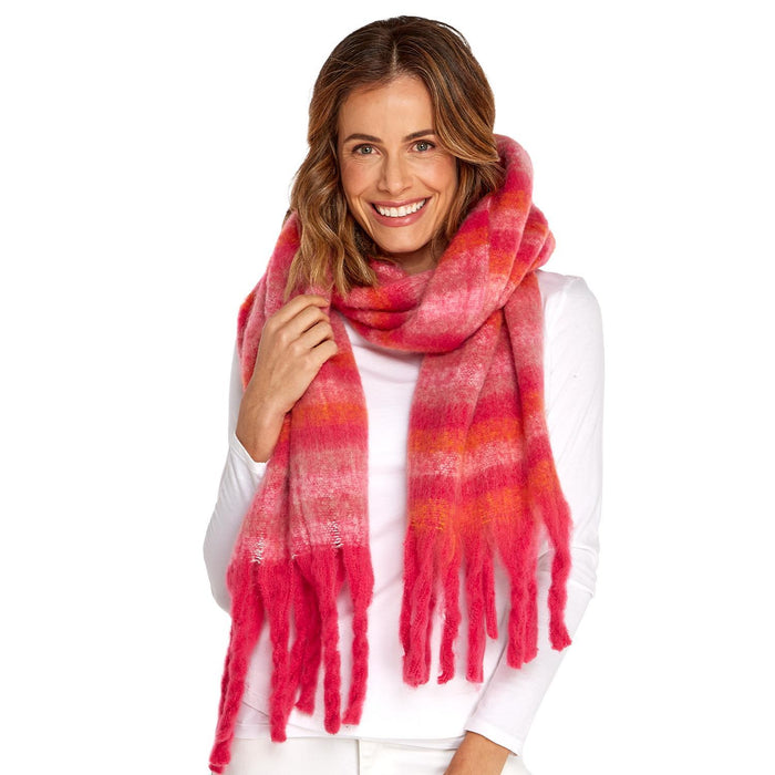 Pink Stripe Scarf