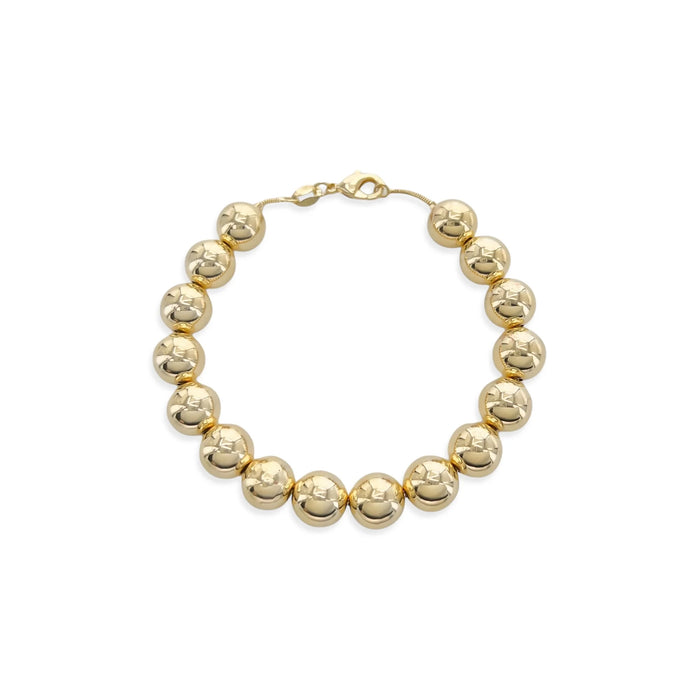 Gold Filled Beaded Bracelet - 10mm