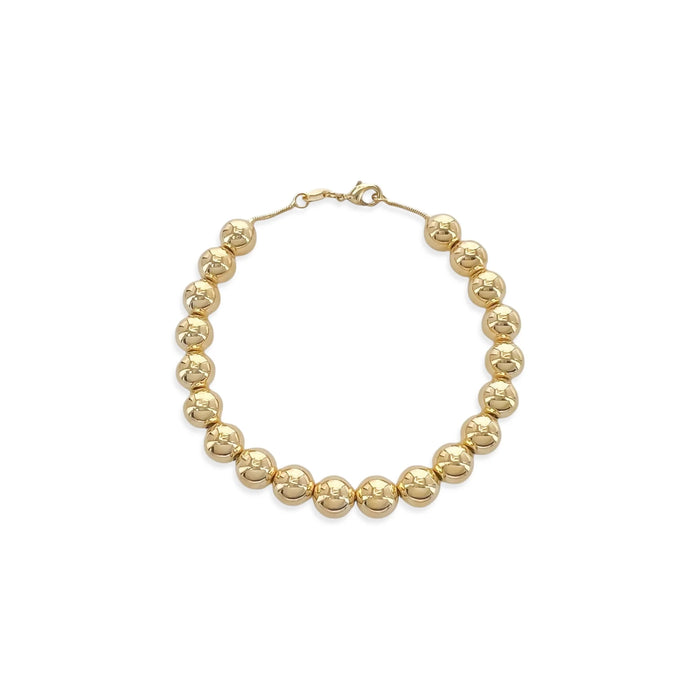 8mm Gold Filled Beaded Bracelet