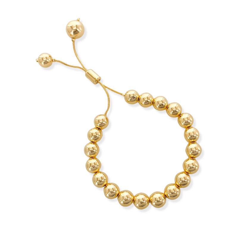 Adjustable 8mm Gold Filled Bracelet