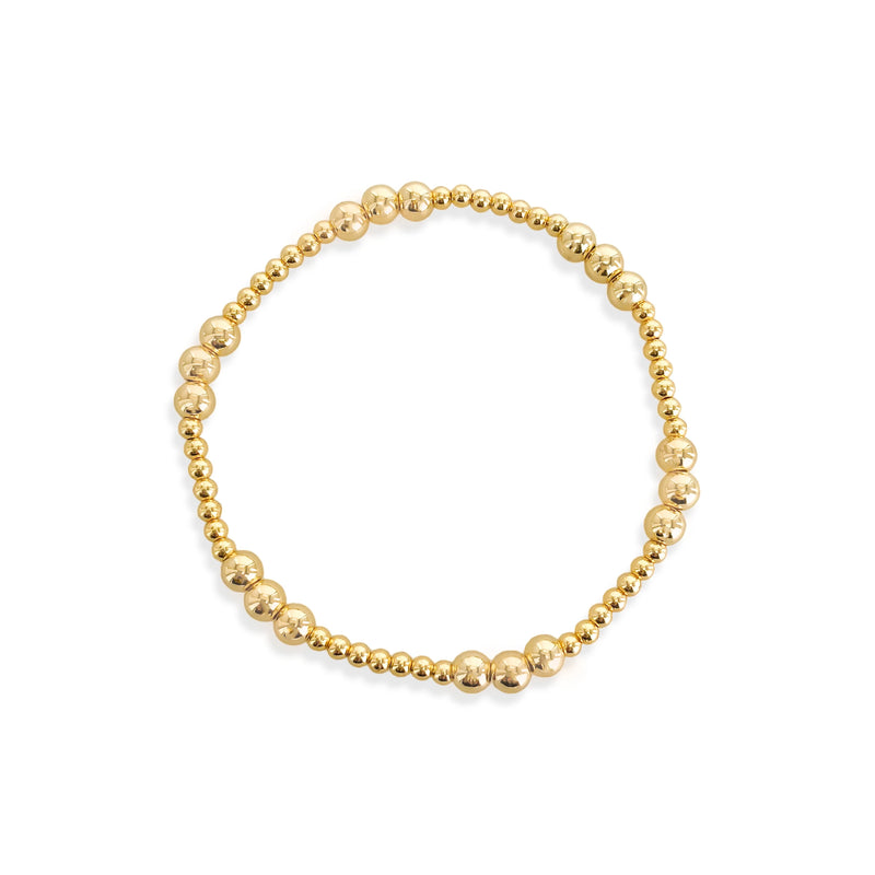 Gold Beaded Stretch Bracelet