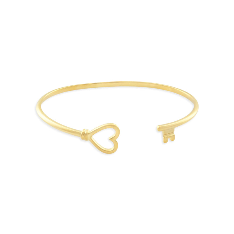 Gold Heart Key Cuff