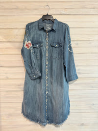 Kyla Seo Isa Long Sleeve Denim Dress