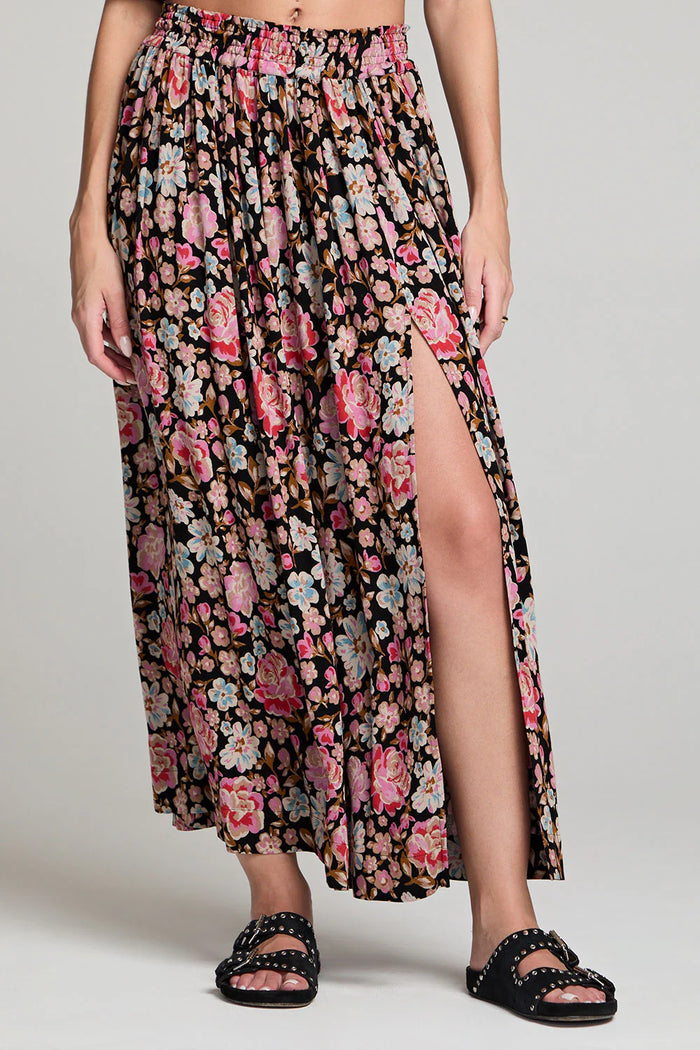 Black Floral Maxi Skirt