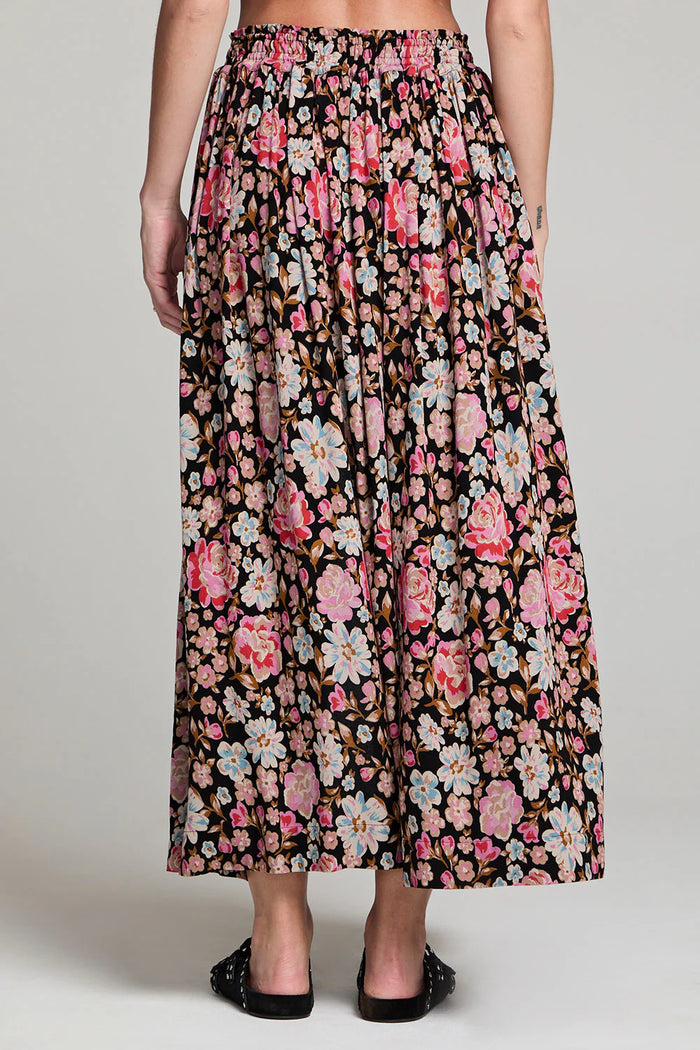 Black Floral Maxi Skirt