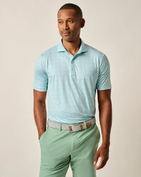 Johnnie-O Featherweight Performance Polo - Fernando Print - Green Grass