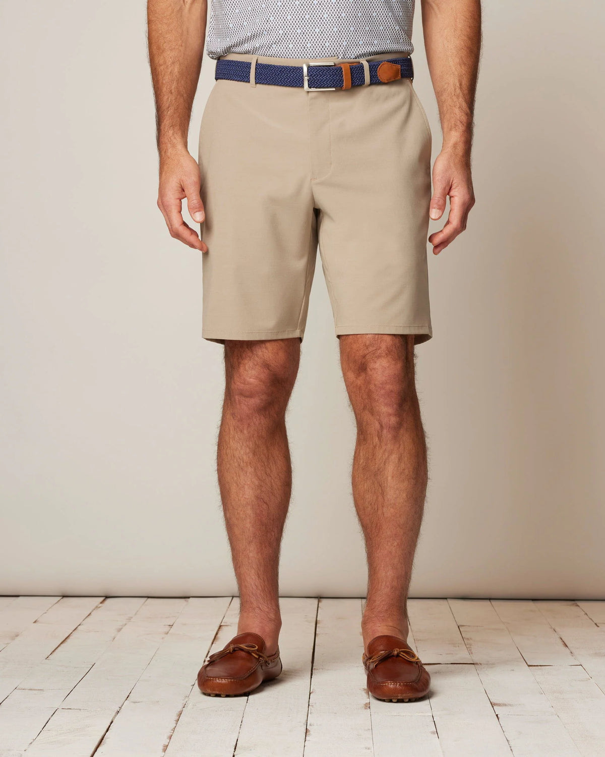 Johnnie-O Mulligan Performance Woven Shorts - Light Kahki