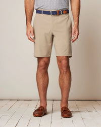 Johnnie-O Mulligan Performance Woven Shorts - Light Kahki