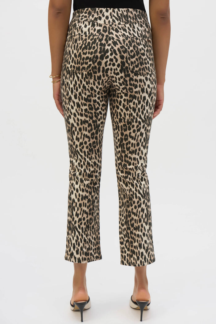 Joseph Ribkoff Straight Leg Leopard Print Stretch Jeans