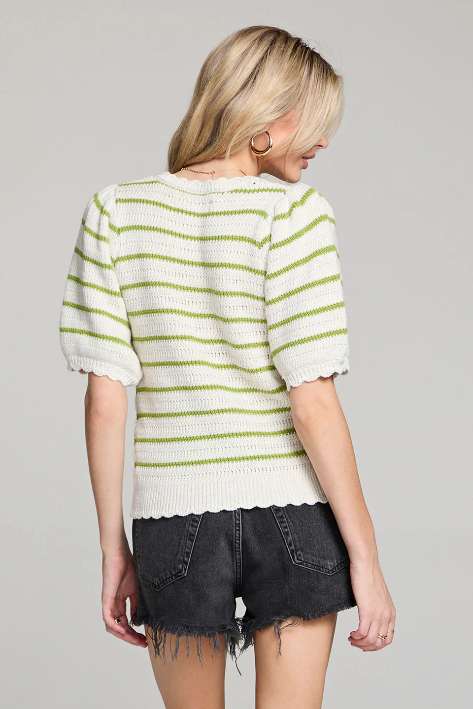 Short Sleeve Fern Sweater