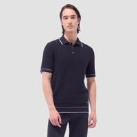 Bugatchi Black Basket Polo Sweater