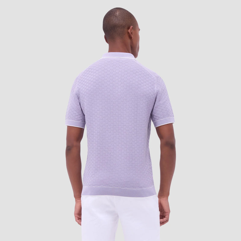 Bugatchi Lilac Basket Polo Sweater