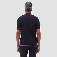 Bugatchi Black Geometric Polo