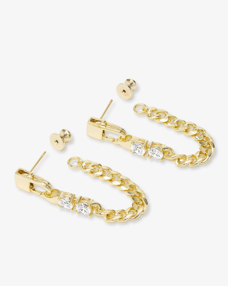 Julian Loves Diamonds Soft Chain Hoops