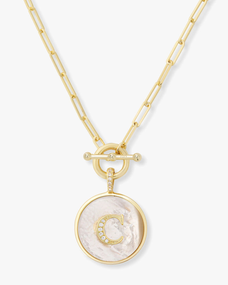 Love Letters Medallion Necklace - Gold