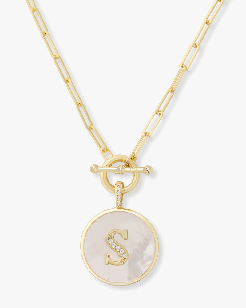 Love Letters Medallion Necklace - Gold