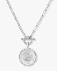 Love Letters Medallion Necklace- Silver
