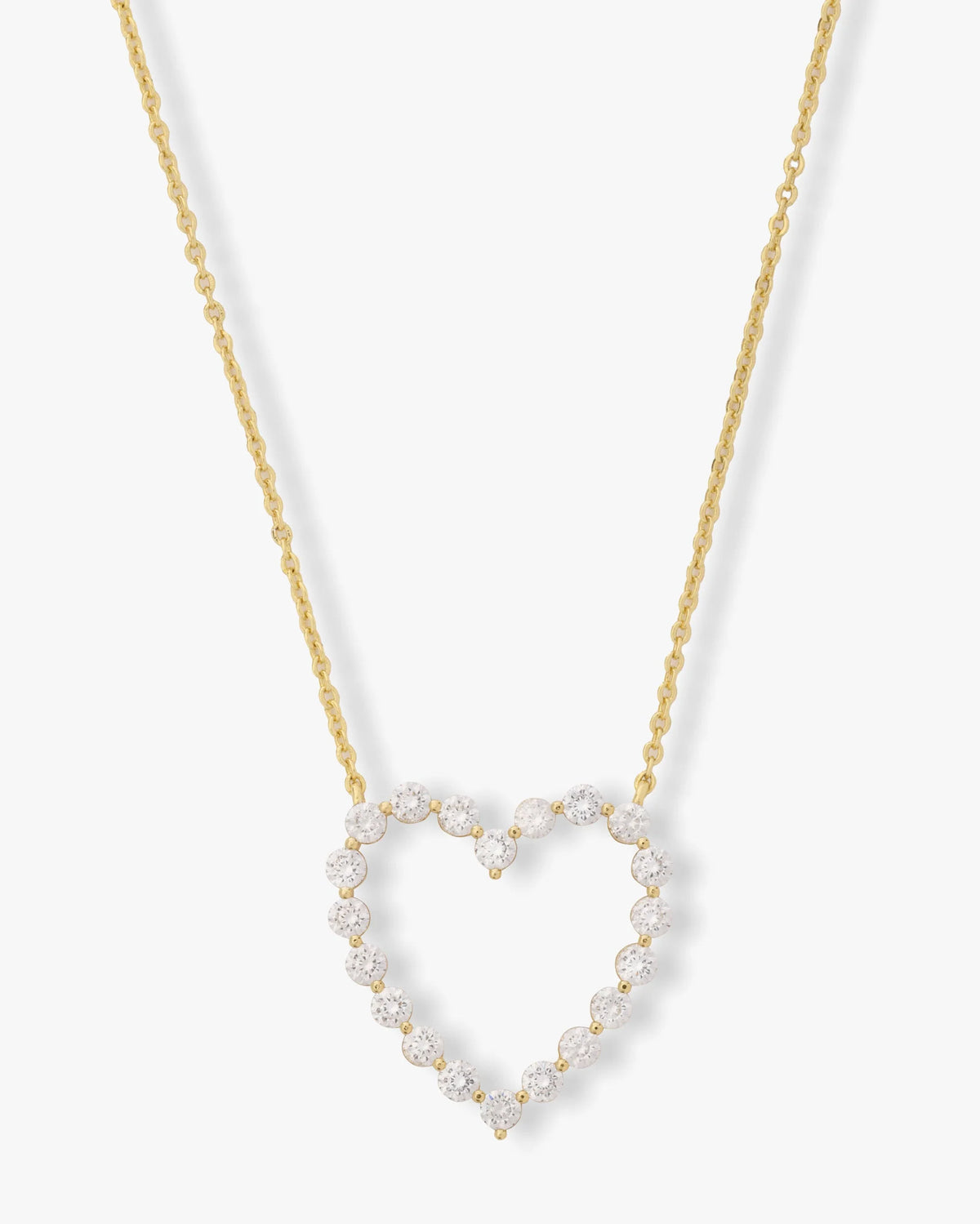 She's an Icon Heart Necklace - Gold/White