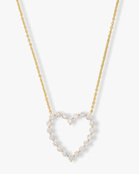 She's an Icon Heart Necklace - Gold/White