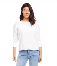 Karen Kane White Boatneck Top