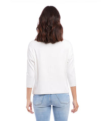 Karen Kane White Boatneck Top