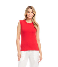 Karen Kane Cherry Knit Tank