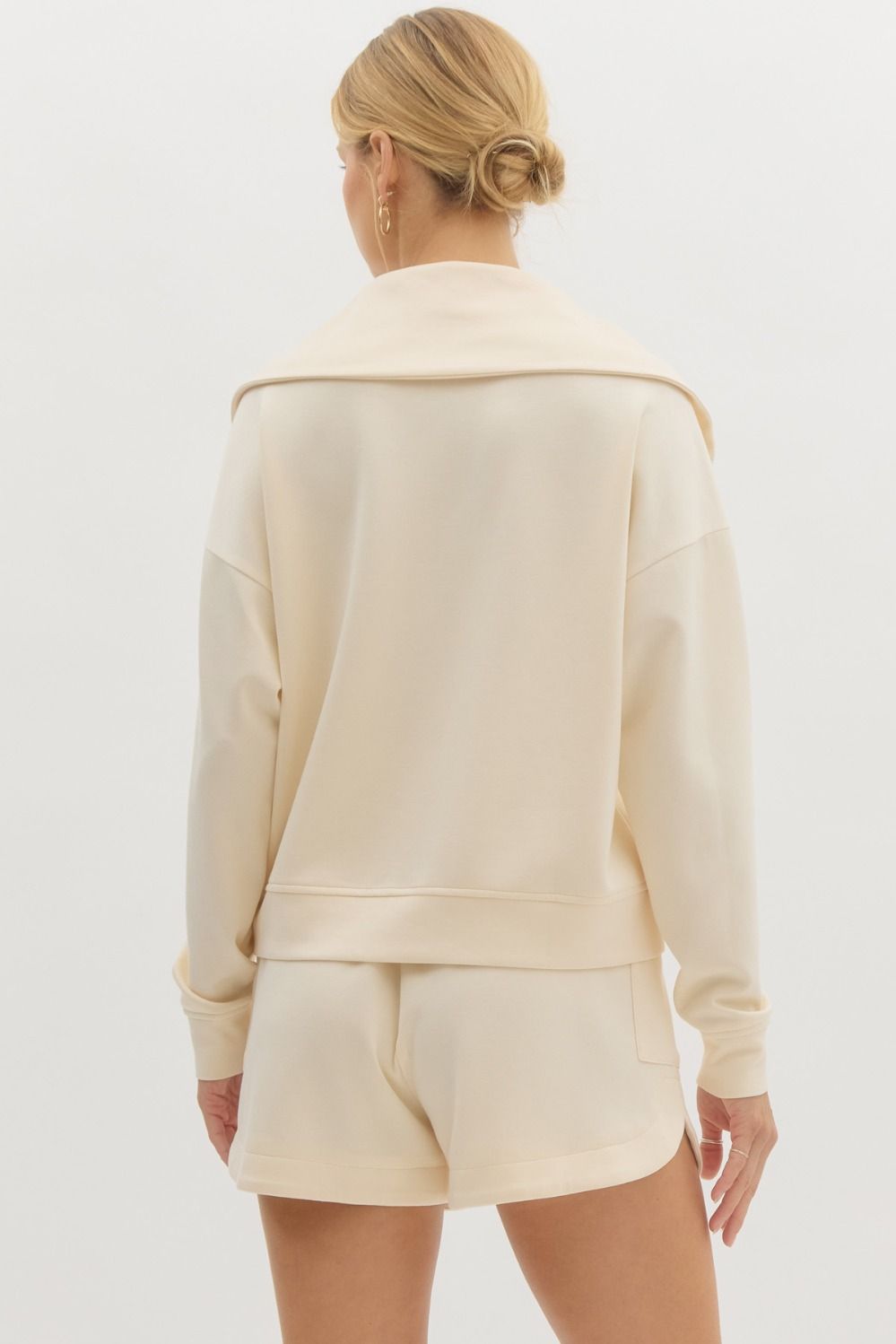 Cream Half-Zip Pullover