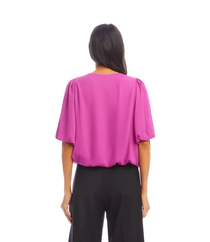 Karen Kane Orchid Puff Sleeve Top