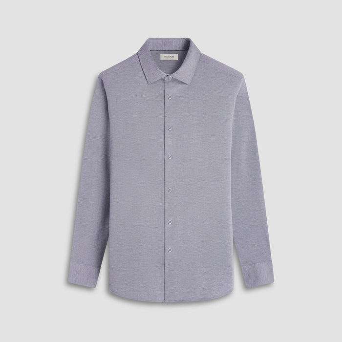 Bugatchi James Diagonal Print OohCottonLong Sleeve