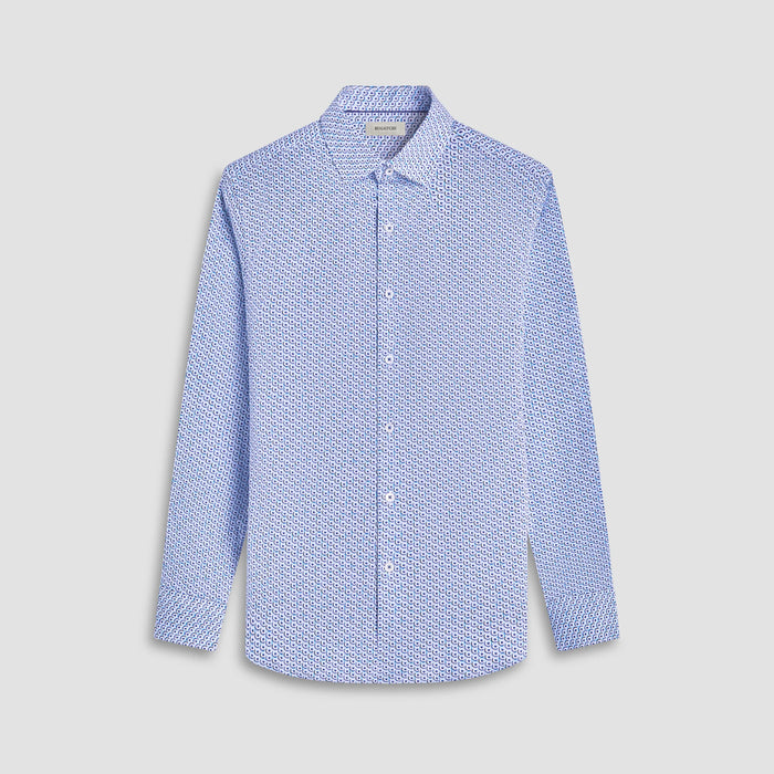 Bugatchi Blue Axel Geometric Shirt