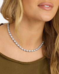 Melinda Maria She’s a Boss Tennis Necklace - Silver