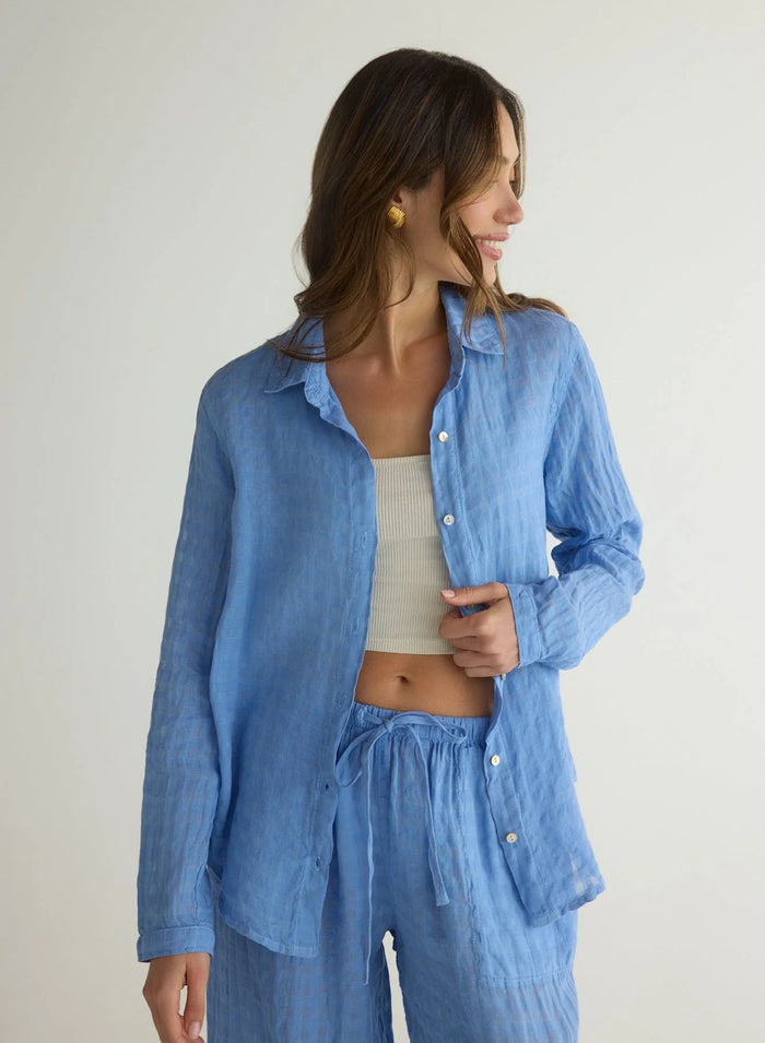 Bella Dahl Blue Button Down Shirt