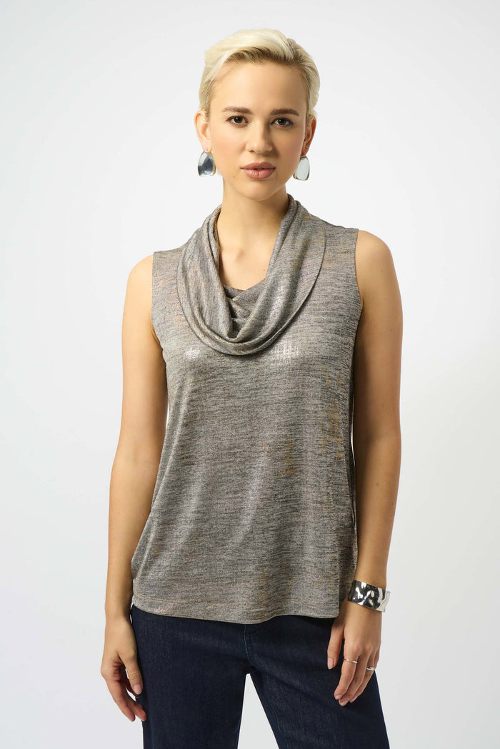 Joseph Ribkoff Melange Knit Sleeveless Top