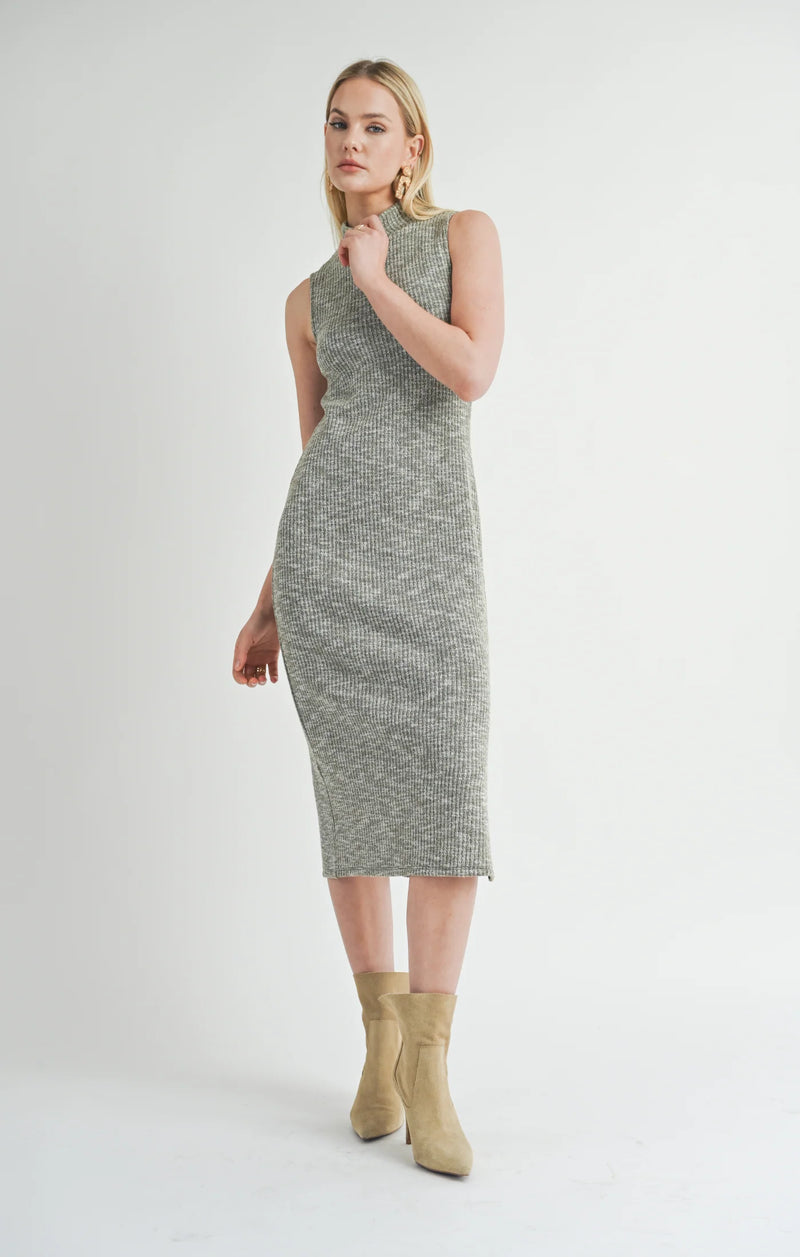 On the Path Knit Turtleneck Midi Dress