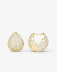 Melinda Maria Norah Pavé Earrings - Gold