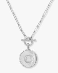 Love Letters Medallion Necklace- Silver