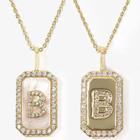 Love Letters Double Sided Necklace Gold