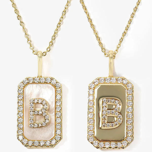Love Letters Double Sided Necklace Gold