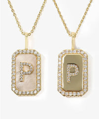 Love Letters Double Sided Necklace Gold