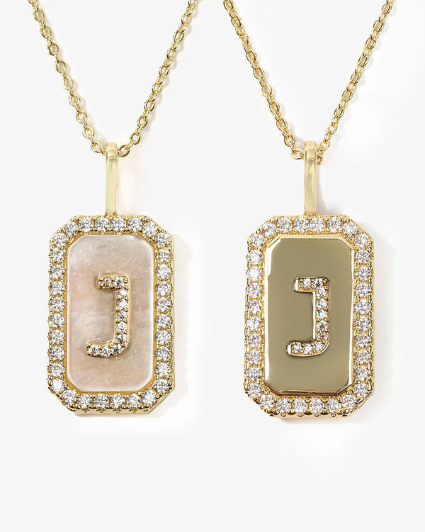 Love Letters Double Sided Necklace Gold